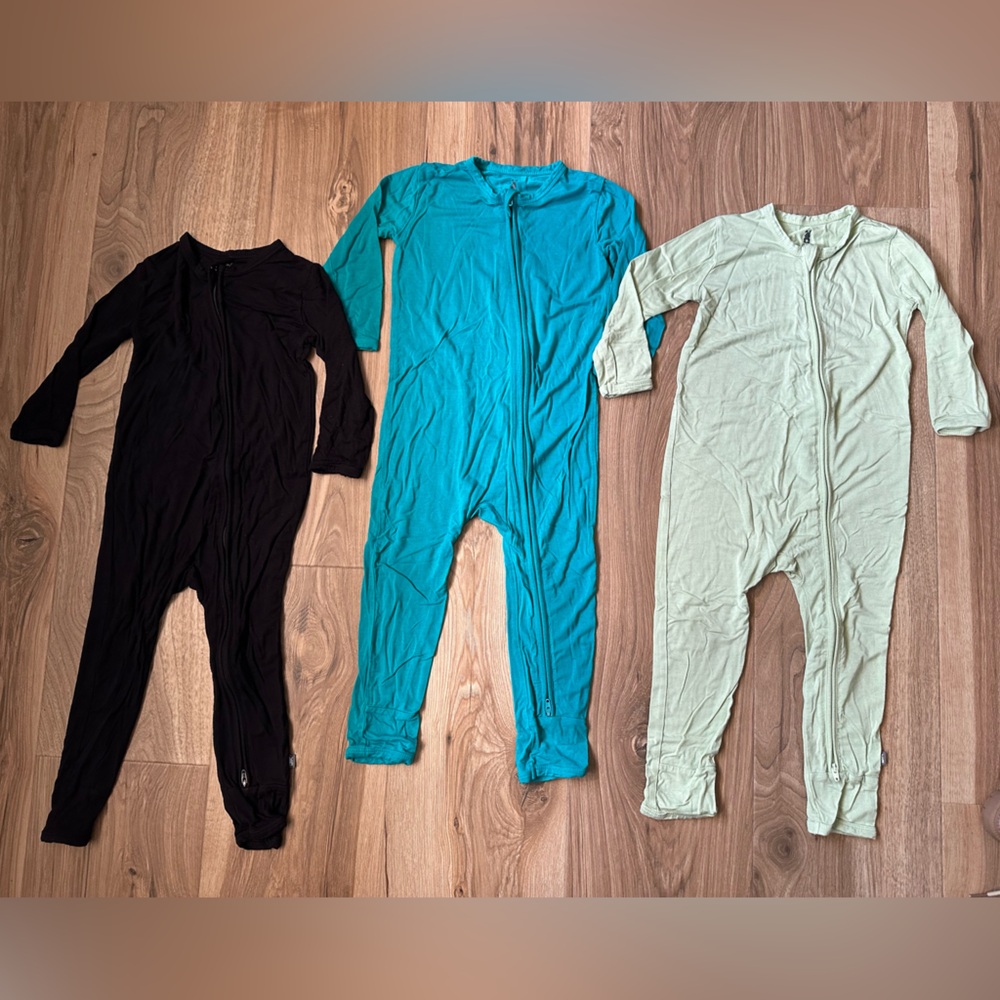 Bum Bunny Bamboo Zip Romper Bundle  Size 3T